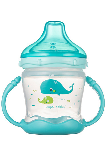 Поильник Canpol babies Love & Sea с силиконовым носиком, 180мл, 9мес.+