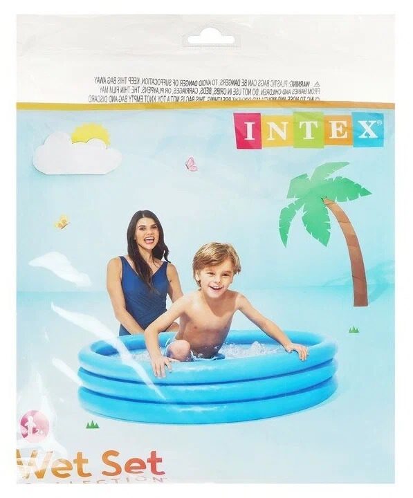 Бассейн надувной "Кристалл" INTEX, 136л