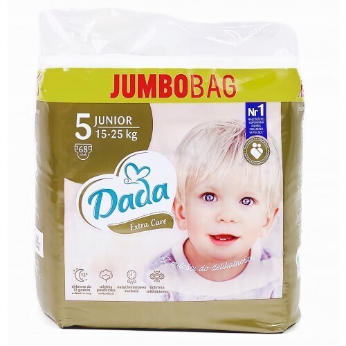 Подгузники DADA Jumbobag Gold Extra Care 5 Junior (15-25кг) 68 штук